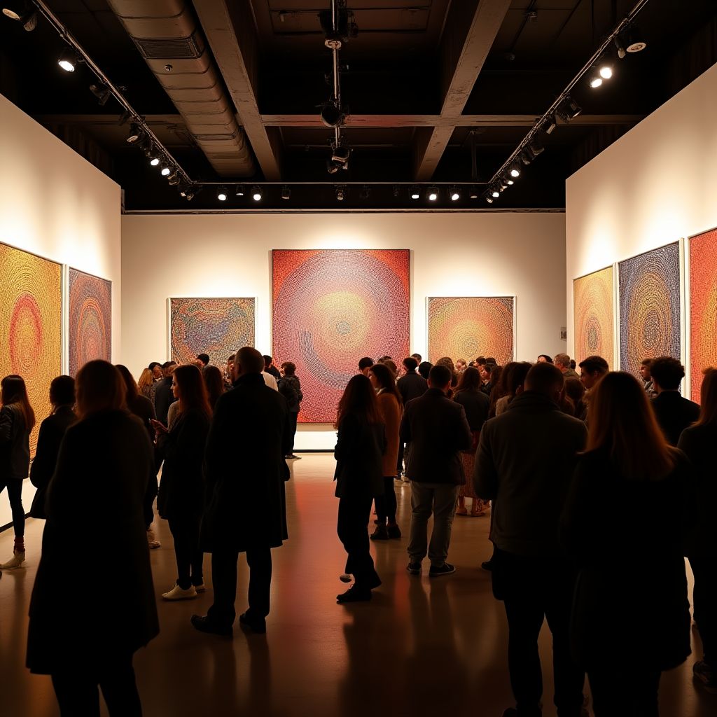 Exhibition opening with Aboriginal artists