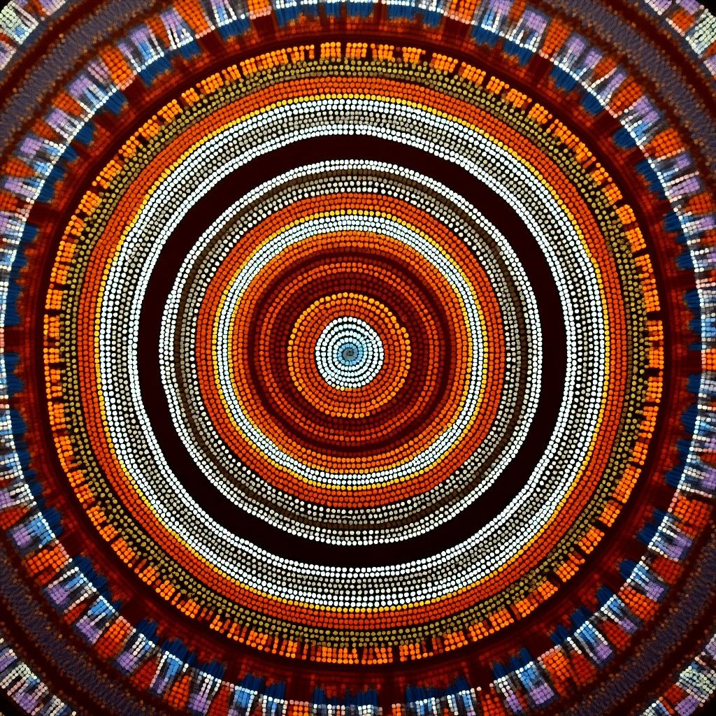 Contemporary dot painting by Aboriginal artist