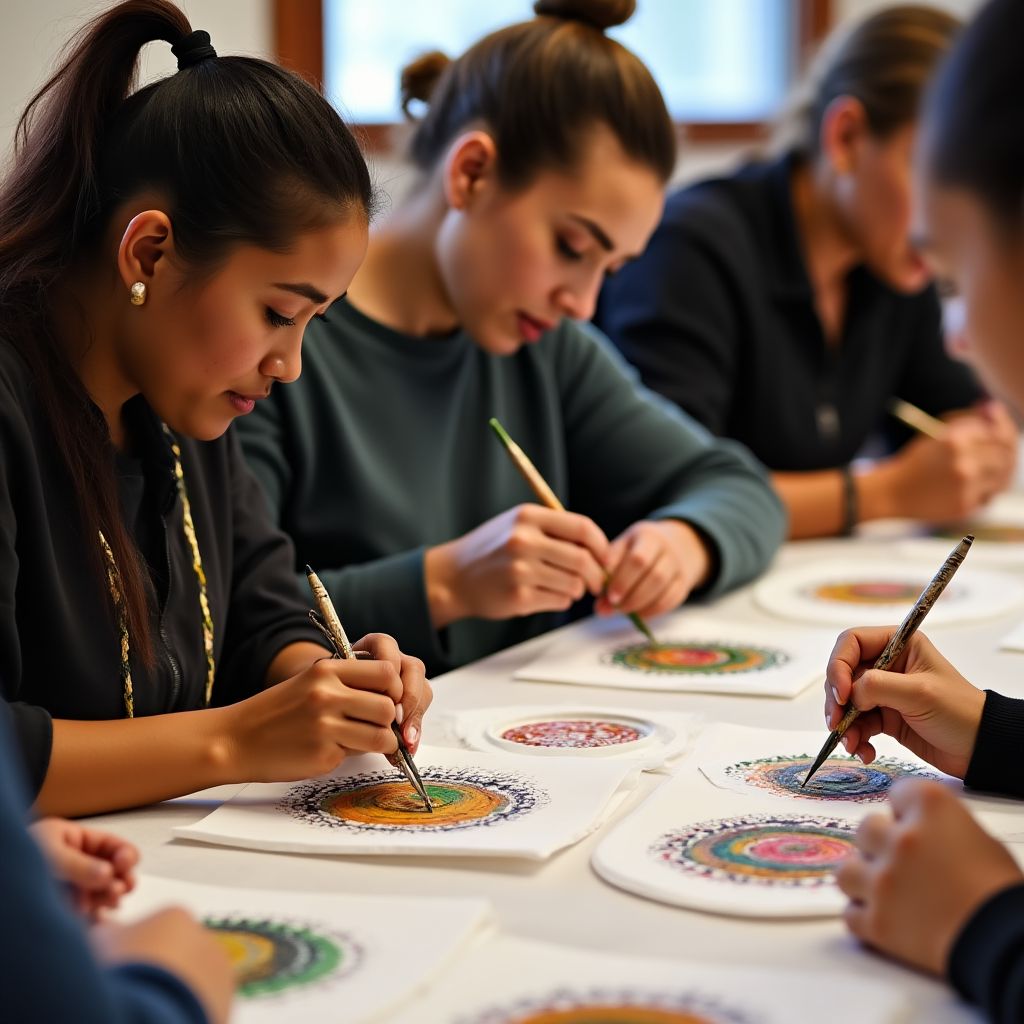Aboriginal art workshop for visitors