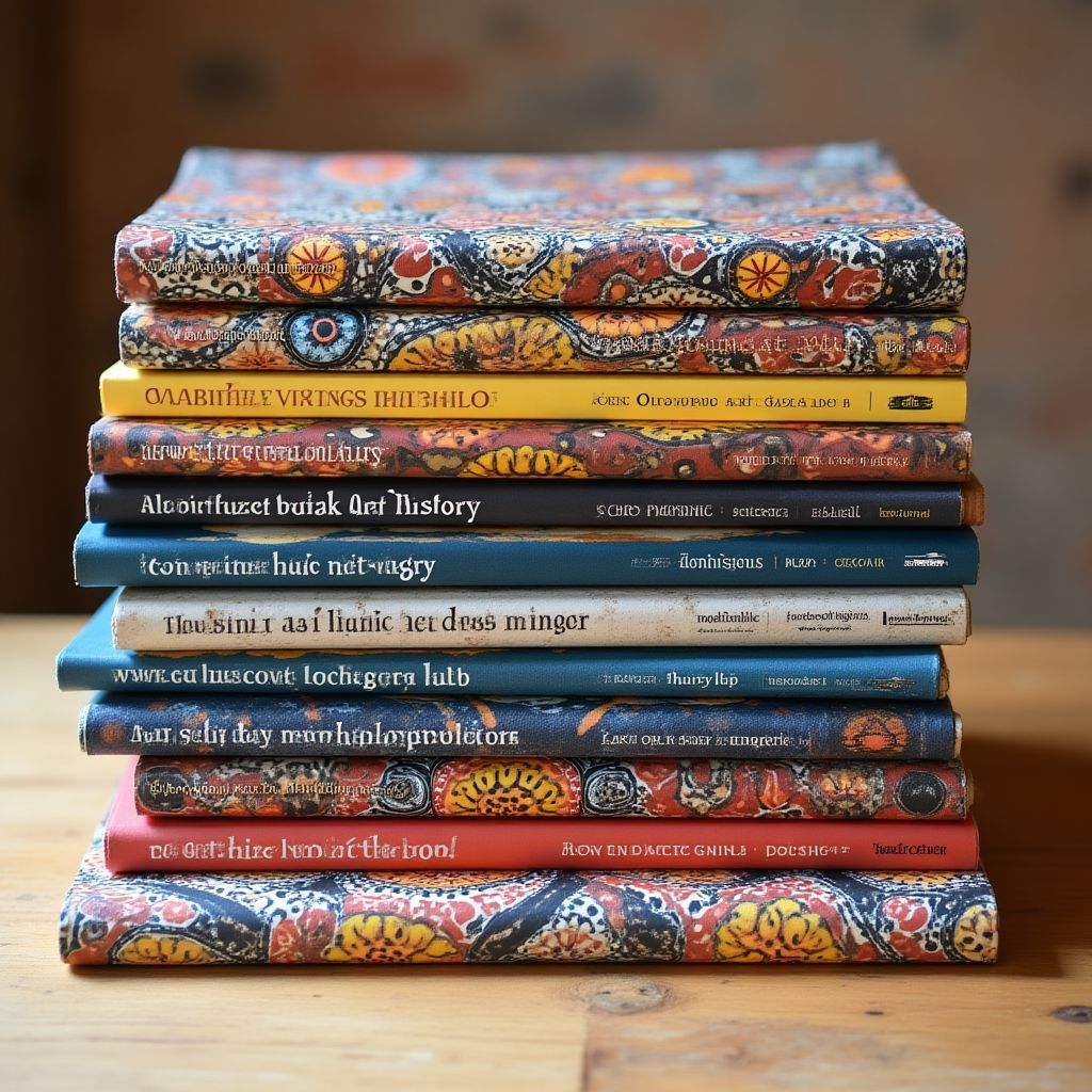 Collection of books about Aboriginal art