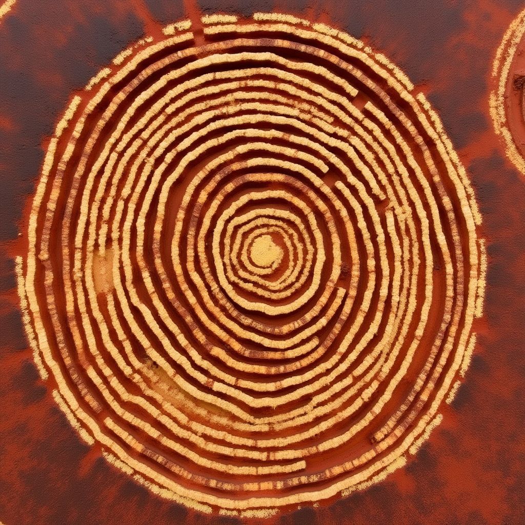 Ancient Aboriginal rock art symbols